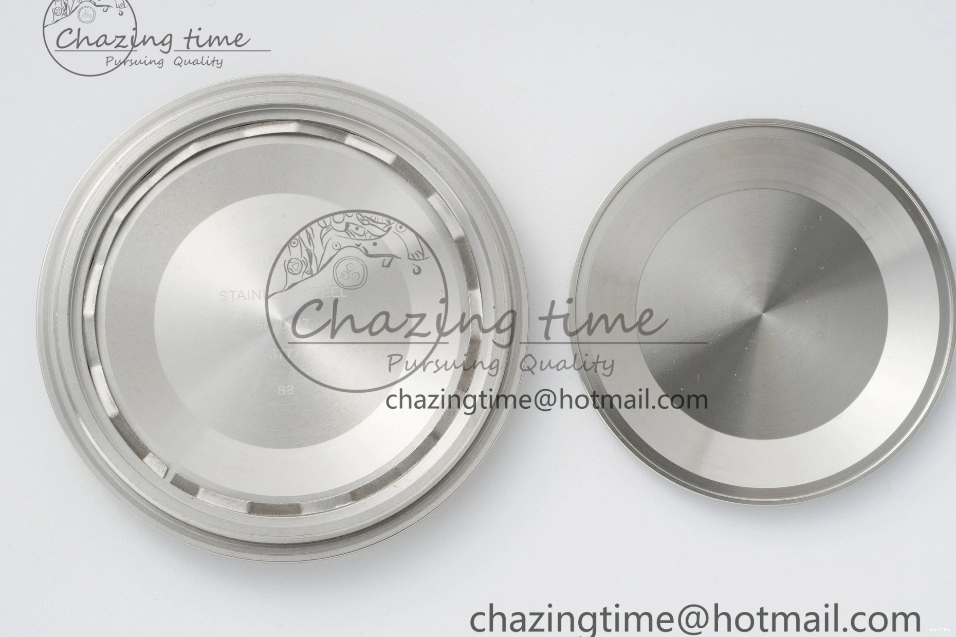 MIROTIME 0319 Bright Pilot Chrono SS AZF 1:1 Best Edition Green Dial on Brown Leather Strap A 7059